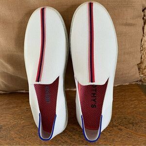 Rothy’s x Evian Collab White Slip-On Sneakers. Size 7.5. NWOT